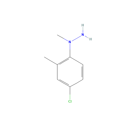 1-(4-chloro-2-methyl-phenyl)-1-methyl-hydrazine (CAS: 1225541-57-0) - Chemical Structure and Molecular Formula 