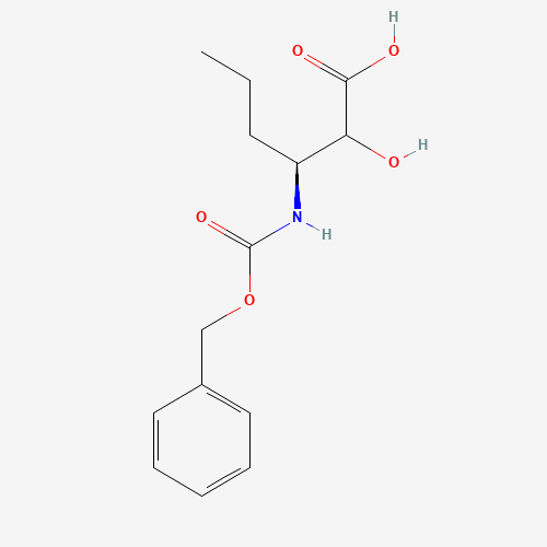 (3S)-3-{[(Benzyloxy)carbonyl]amino}-2-hydroxyhexanoic acid (CAS: 402959-33-5) - Chemical Structure and Molecular Formula 