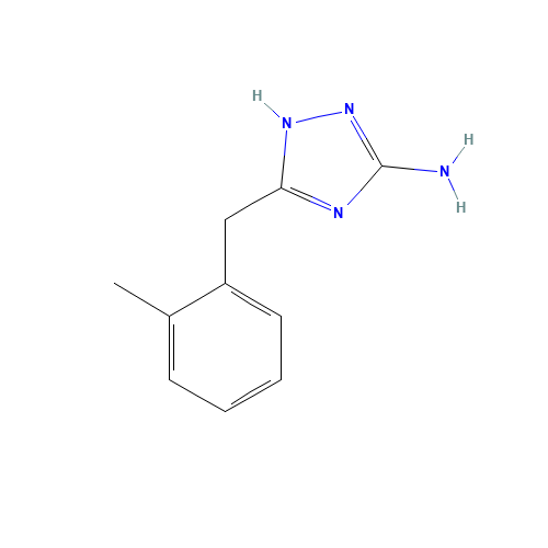4H-1,2,4-triazol-3-amine, 5-[(2-methylphenyl)methyl]- (CAS: 502685-45-2) - Chemical Structure and Molecular Formula 