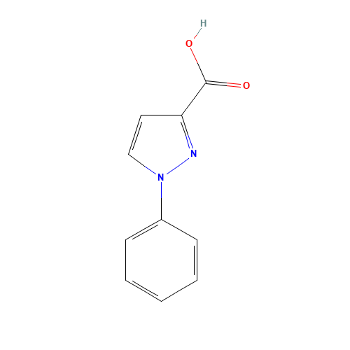 1-Phenyl-3-pyrazolecarboxylic acid (CAS: 4747-46-0) - Chemical Structure and Molecular Formula 