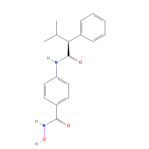 N-Hydroxy-4-{[(2S)-3-methyl-2-phenylbutanoyl]amino}benzamide (CAS: 935881-37-1) - Chemical Structure and Molecular Formula 