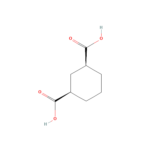 CIS-1,3-cyclohexanedicarboxylic acid (CAS: 2305-31-9) - Chemical Structure and Molecular Formula 