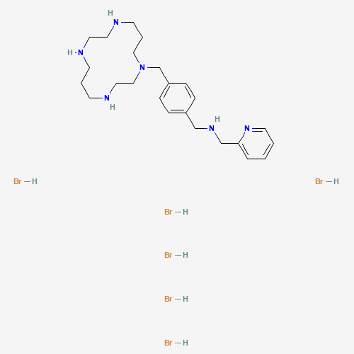 1-(2-Pyridinyl)-N-[4-(1,4,8,11-tetraazacyclotetradecan-1-ylmethyl)benzyl]methanamine (CAS: 185991-07-5) - Chemical Structure and Molecular Formula 