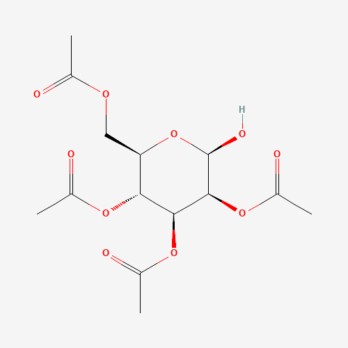 2,3,4,6-tetra-O-acetyl-b-D-mannopyranose (CAS: 57884-82-9) - Chemical Structure and Molecular Formula 