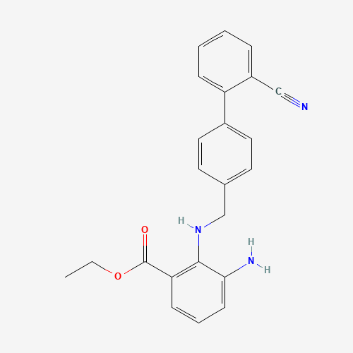 Ethyl 3-amino-2-{[(2'-cyano-4-biphenylyl)methyl]amino}benzoate (CAS: 136285-69-3) - Related Chemical Product