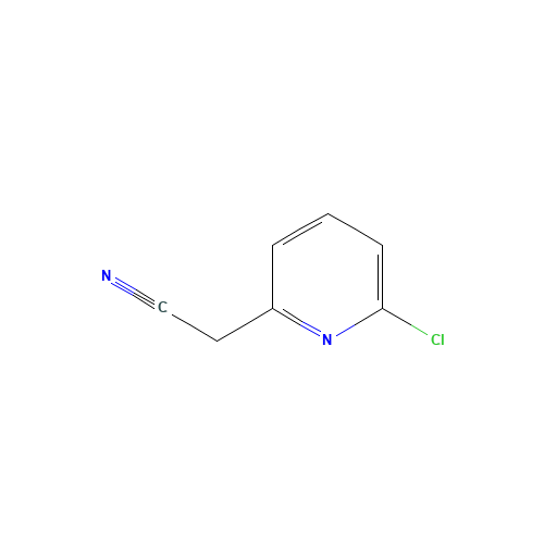 (6-Chloro-2-pyridinyl)acetonitrile (CAS: 75279-60-6) - Chemical Structure and Molecular Formula 