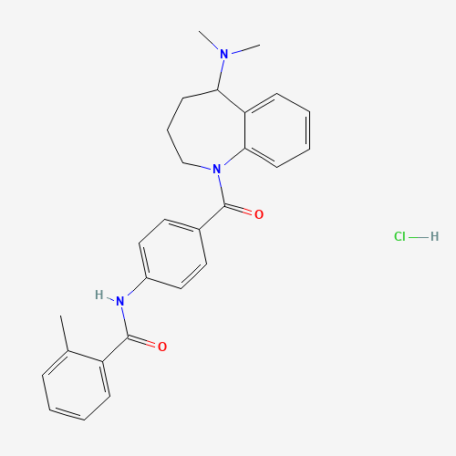 N-(4-{[5-(Dimethylamino)-2,3,4,5-tetrahydro-1H-1-benzazepin-1-yl]carbonyl}phenyl)-2-methylbenzamide hydrochloride (CAS: 138470-70-9) - Chemical Structure and Molecular Formula 