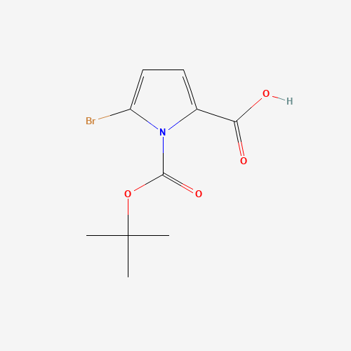 5-Bromo-1-{[(2-methyl-2-propanyl)oxy]carbonyl}-1H-pyrrole-2-carboxylic acid (CAS: 117657-41-7) - Related Chemical Product