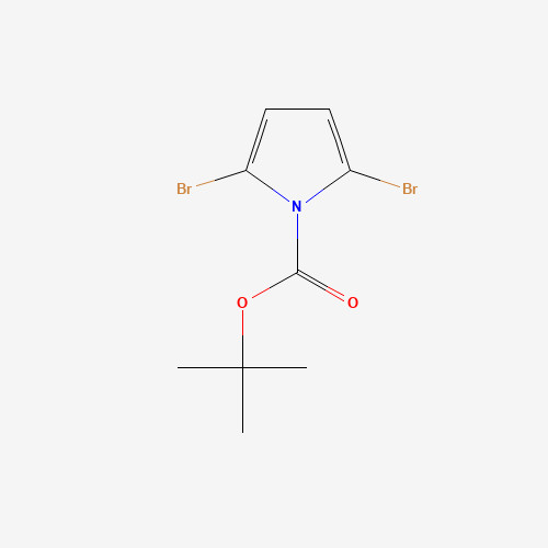 2-Methyl-2-propanyl 2,5-dibromo-1H-pyrrole-1-carboxylate (CAS: 117657-38-2) - Chemical Structure and Molecular Formula 