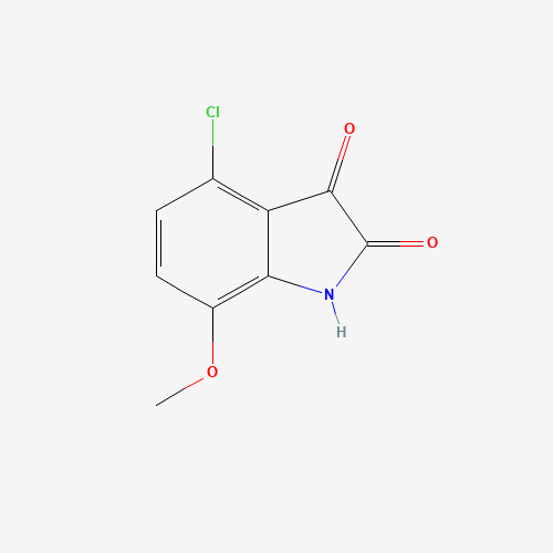 4-Chloro-7-methoxy-1H-indole-2,3-dione (CAS: 60706-07-2) - Chemical Structure and Molecular Formula 