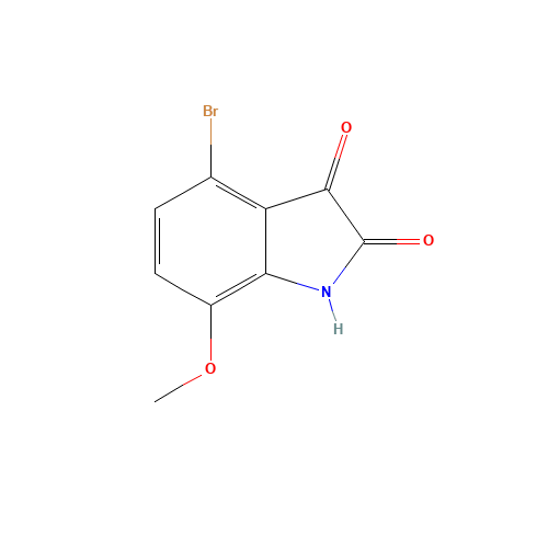 4-Bromo-7-methoxy-1H-indole-2,3-dione (CAS: 67303-38-2) - Chemical Structure and Molecular Formula 