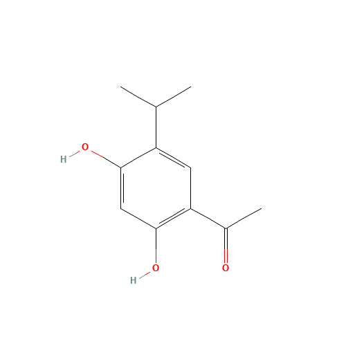 1-(2,4-Dihydroxy-5-isopropylphenyl)ethanone (CAS: 747414-17-1) - Chemical Structure and Molecular Formula 
