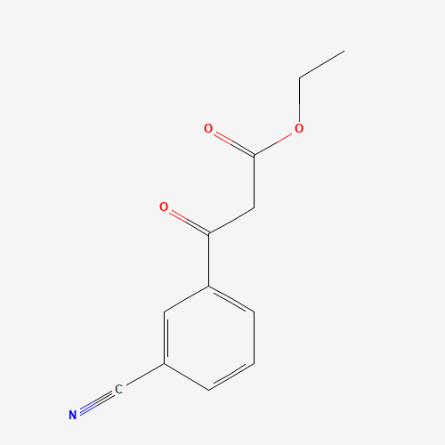 ethyl 3-(3-cyanophenyl)-3-oxopropanoate (CAS: 62088-13-5) - Chemical Structure and Molecular Formula 