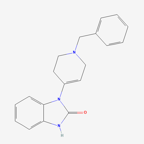 1-(1-Benzyl-1,2,3,6-tetrahydropyridin-4-yl)-1,3-dihydro-2H-benzimidazol-2-one (CAS: 60373-71-9) - Chemical Structure and Molecular Formula 