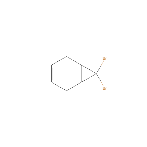 7,7-Dibromo-bicyclo[4.1.0]hept-3-ene (CAS: 6802-78-4) - Chemical Structure and Molecular Formula 