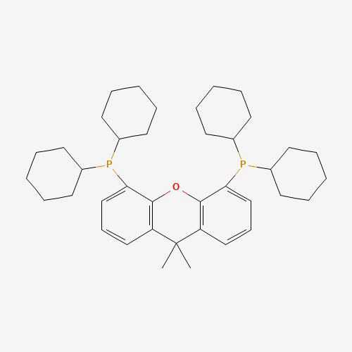 (9,9-Dimethyl-9H-xanthene-4,5-diyl)bis(dicyclohexylphosphine) (CAS: 940934-47-4) - Chemical Structure and Molecular Formula 