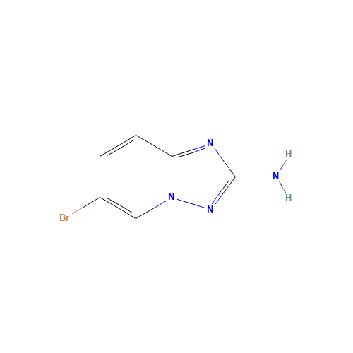 6-Bromo[1,2,4]triazolo[1,5-a]pyridin-2-amine (CAS: 947248-68-2) - Chemical Structure and Molecular Formula 