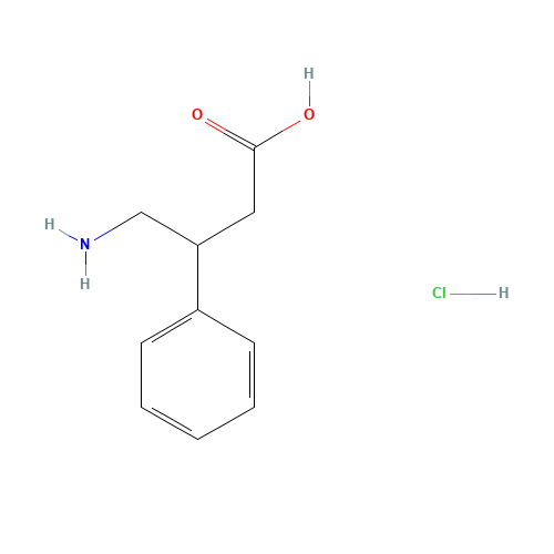 3-Amino-4-phenylbutyric acid hydrochloride (CAS: 3060-41-1) - Chemical Structure and Molecular Formula 