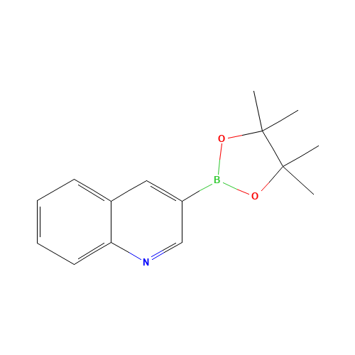 3-(4,4,5,5-Tetramethyl-1,3,2-dioxaborolan-2-yl)quinoline (CAS: 171364-85-5) - Chemical Structure and Molecular Formula 