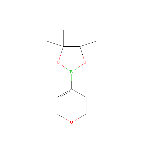 4-(4,4,5,5-Tetramethyl-1,3,2-dioxaborolan-2-yl)-3,6-dihydro-2H-pyran (CAS: 287944-16-5) - Chemical Structure and Molecular Formula 