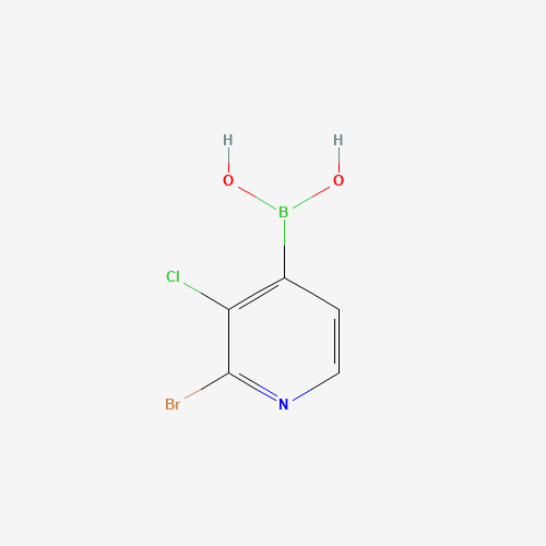 (2-Bromo-3-chloropyridin-4-yl)boronic acid (CAS: 1003043-31-9) - Chemical Structure and Molecular Formula 