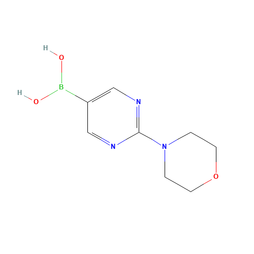 [2-(Morpholin-4-yl)pyrimidin-5-yl]boronic acid (CAS: 870521-33-8) - Chemical Structure and Molecular Formula 