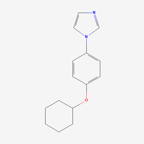 1-[4-(Cyclohexyloxy)phenyl]-1H-imidazole (CAS: 502656-64-6) - Chemical Structure and Molecular Formula 