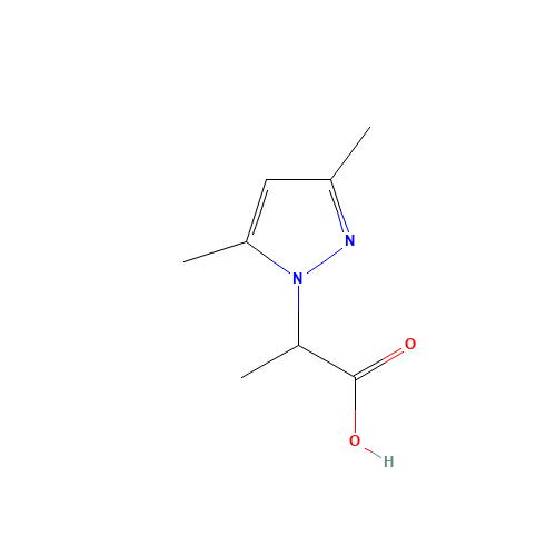 1H-pyrazole-1-acetic acid, a,3,5-trimethyl- (CAS: 956508-33-1) - Chemical Structure and Molecular Formula 