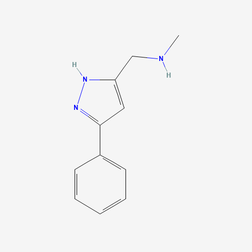 1H-pyrazole-3-methanamine, N-methyl-5-phenyl- (CAS: 373356-52-6) - Chemical Structure and Molecular Formula 
