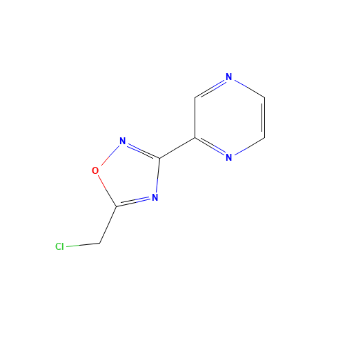 2-[5-(Chloromethyl)-1,2,4-oxadiazol-3-yl]pyrazine (CAS: 114346-91-7) - Chemical Structure and Molecular Formula 