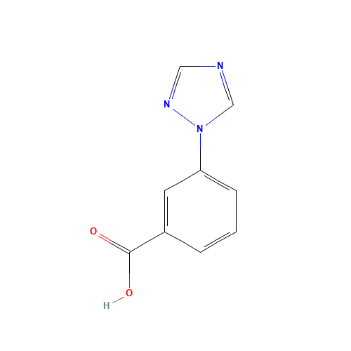 3-(1H-1,2,4-triazol-1-yl)benzoic Acid (CAS: 167626-64-4) - Chemical Structure and Molecular Formula 