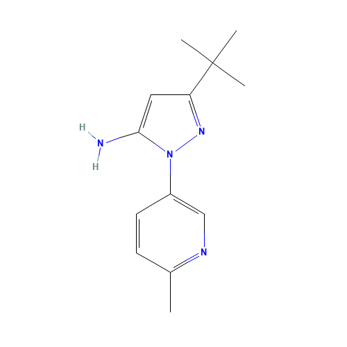 3-(2-Methyl-2-propanyl)-1-(6-methyl-3-pyridinyl)-1H-pyrazol-5-amine (CAS: 285984-51-2) - Related Chemical Product