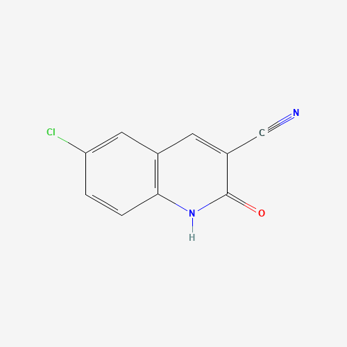 6-Chloro-2-oxo-1,2-dihydro-3-quinolinecarbonitrile (CAS: 94856-52-7) - Chemical Structure and Molecular Formula 