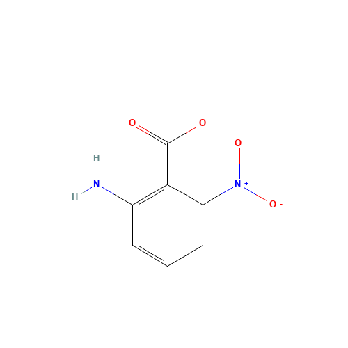 Methyl 2-Amino-6-nitrobenzoate (CAS: 57113-89-0) - Chemical Structure and Molecular Formula 