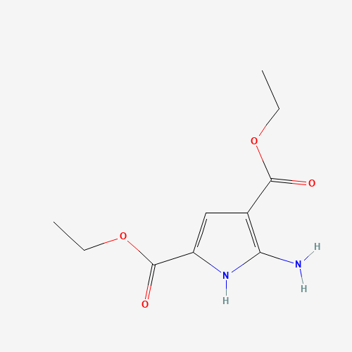 diethyl 5-amino-1H-pyrrole-2,4-dicarboxylate (CAS: 187724-98-7) - Chemical Structure and Molecular Formula 