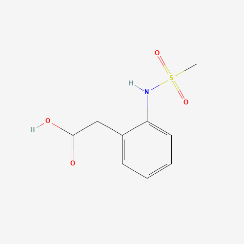 {3-[(Methylsulfonyl)amino]phenyl}acetic acid (CAS: 1047724-24-2) - Chemical Structure and Molecular Formula 