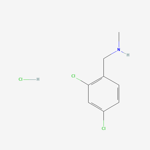1-(2,4-Dichlorophenyl)-N-methylmethanamine hydrochloride (1:1) (CAS: 90389-07-4) - Chemical Structure and Molecular Formula 