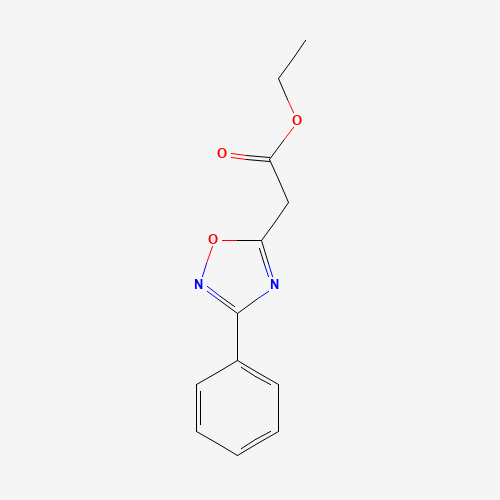 ethyl 2-(3-phenyl-1,2,4-oxadiazol-5-yl)acetate (CAS: 13715-47-4) - Chemical Structure and Molecular Formula 