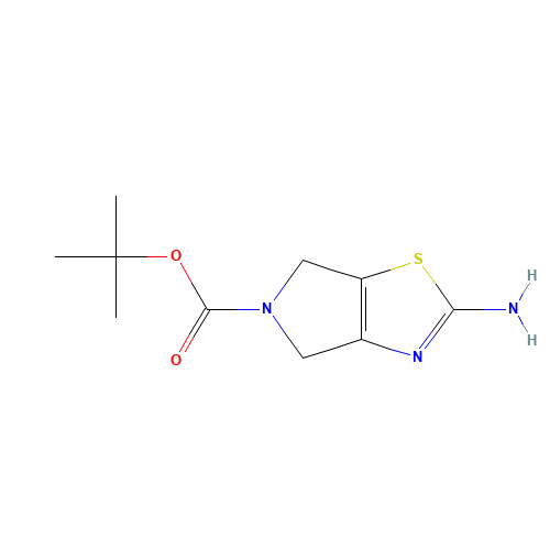 5H-Pyrrolo[3,4-D]thiazole-5-carboxylic acid, 2-amino-4,6-dihydro-, 1,1-dimethylethyl ester (CAS: 365996-62-9) - Chemical Structure and Molecular Formula 