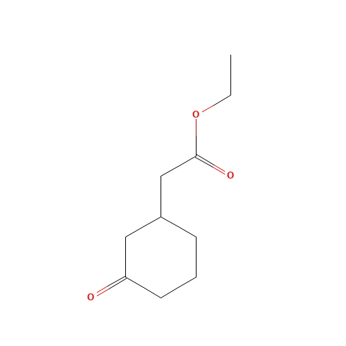 (3-OXO-CYCLOHEXYL)-ACETIC ACID ETHYL ESTER (CAS: 66427-26-7) - Chemical Structure and Molecular Formula 