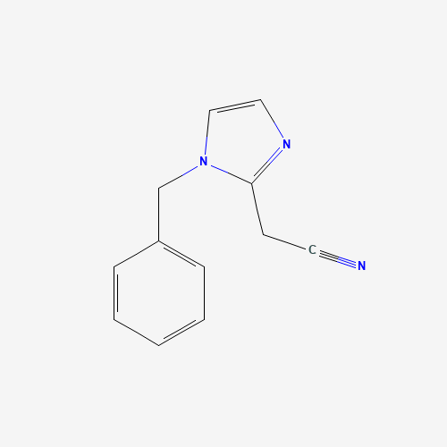 (1-benzyl-1H-imidazol-2-yl)acetonitrile (CAS: 21125-22-4) - Chemical Structure and Molecular Formula 