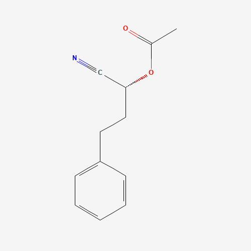 (1R)-1-Cyano-3-phenylpropyl acetate (CAS: 126641-88-1) - Chemical Structure and Molecular Formula 