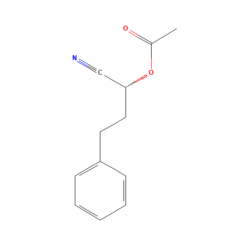 (1R)-1-Cyano-3-phenylpropyl acetate (CAS: 126641-88-1) - Chemical Structure and Molecular Formula 