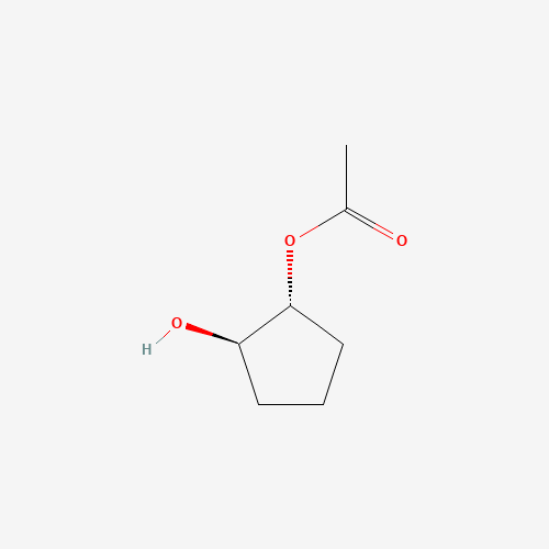 (1R,2R)-2-Hydroxycyclopentyl acetate (CAS: 105663-22-7) - Chemical Structure and Molecular Formula 