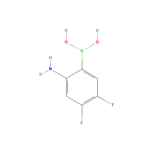(2-Amino-4,5-difluorophenyl)boronic acid (CAS: 1072952-14-7) - Chemical Structure and Molecular Formula 