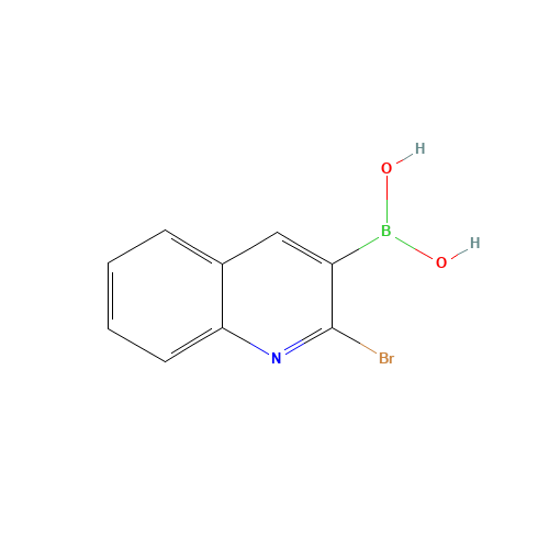 (2-Bromoquinolin-3-yl)boronic acid (CAS: 745784-05-8) - Chemical Structure and Molecular Formula 