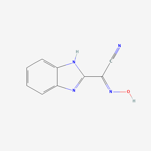 (2E)-1H-Benzimidazol-2-yl(hydroxyimino)acetonitrile (CAS: 63823-75-6) - Chemical Structure and Molecular Formula 