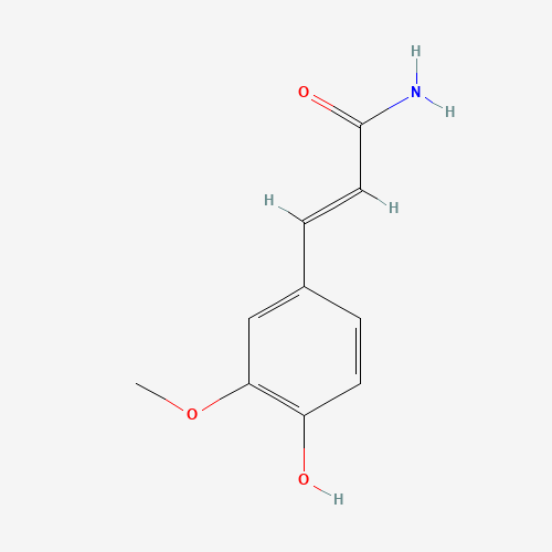 (2E)-3-(4-hydroxy-3-methoxyphenyl)prop-2-enamide (CAS: 19272-90-3) - Chemical Structure and Molecular Formula 