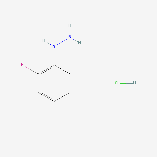 (2-Fluoro-4-methylphenyl)hydrazine hydrochloride (CAS: 5052-05-1) - Chemical Structure and Molecular Formula 
