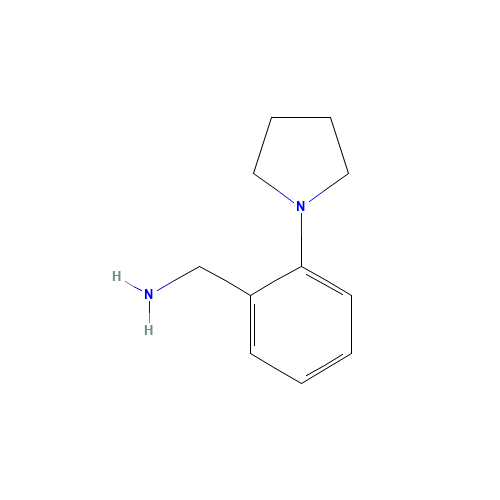 (2-PYRROLIDIN-1-YLPHENYL)METHYLAMINE (CAS: 72752-53-5) - Chemical Structure and Molecular Formula 